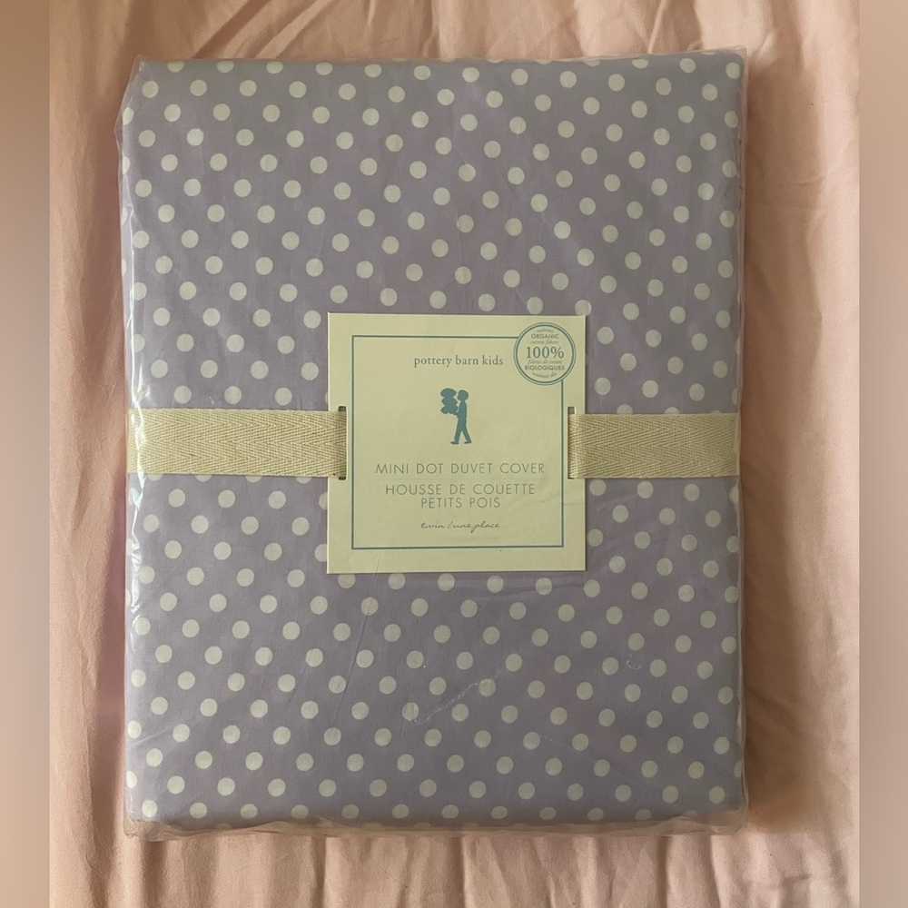 Pottery Barn Kids mini dot duvet cover twin new
